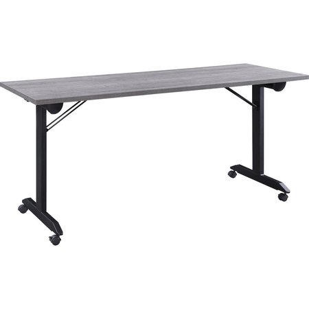 LORELL 63 x 23 in. Mobile Folding Training Table - Weathered Charcoal LLR60736